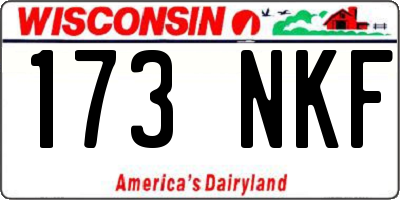 WI license plate 173NKF