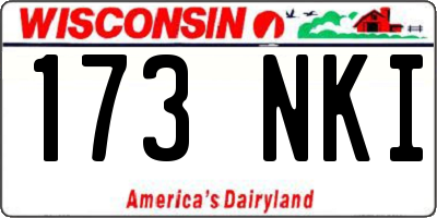 WI license plate 173NKI