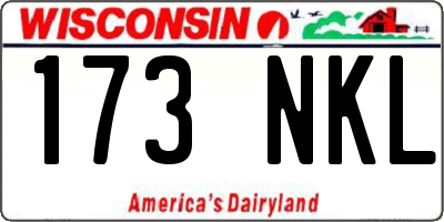 WI license plate 173NKL