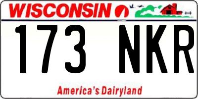 WI license plate 173NKR