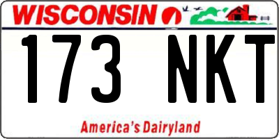 WI license plate 173NKT