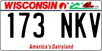 WI license plate 173NKV