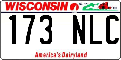 WI license plate 173NLC