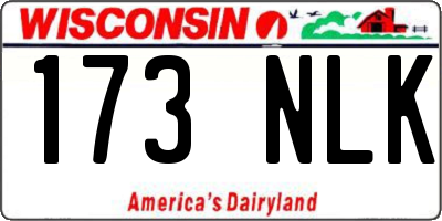 WI license plate 173NLK