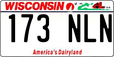WI license plate 173NLN