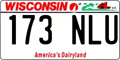 WI license plate 173NLU