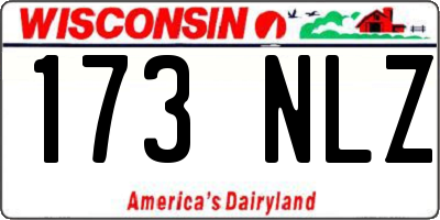 WI license plate 173NLZ