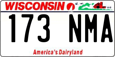 WI license plate 173NMA