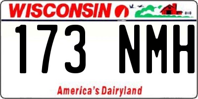 WI license plate 173NMH