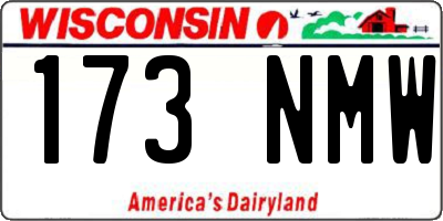 WI license plate 173NMW