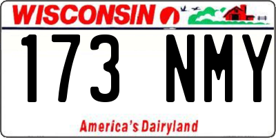 WI license plate 173NMY