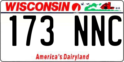 WI license plate 173NNC