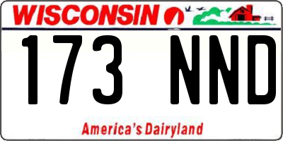 WI license plate 173NND