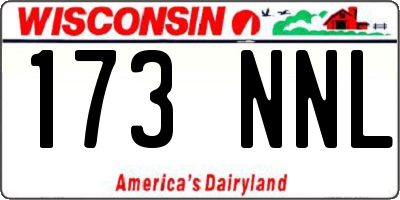WI license plate 173NNL
