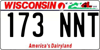 WI license plate 173NNT