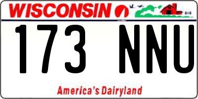 WI license plate 173NNU