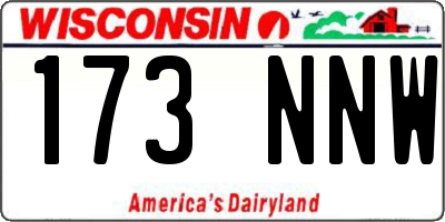 WI license plate 173NNW