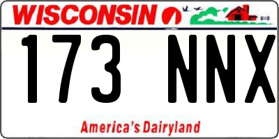 WI license plate 173NNX