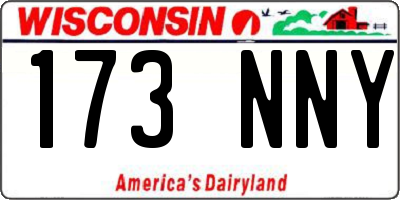 WI license plate 173NNY