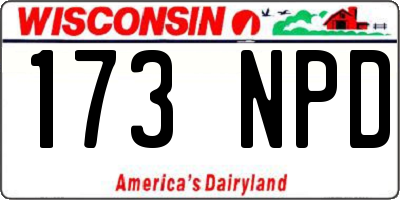 WI license plate 173NPD