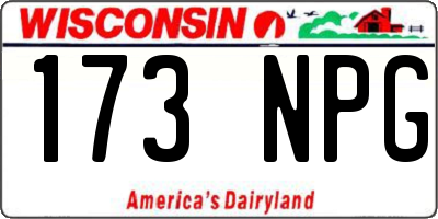 WI license plate 173NPG