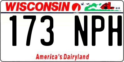 WI license plate 173NPH