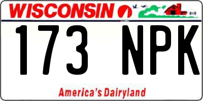 WI license plate 173NPK