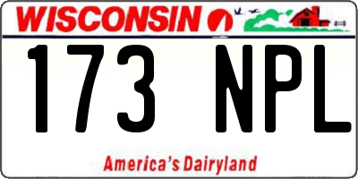 WI license plate 173NPL