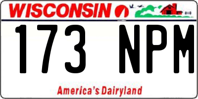 WI license plate 173NPM