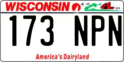 WI license plate 173NPN