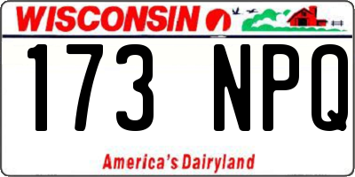WI license plate 173NPQ