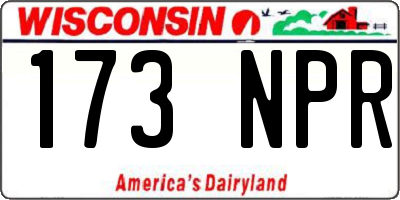 WI license plate 173NPR