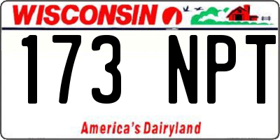 WI license plate 173NPT