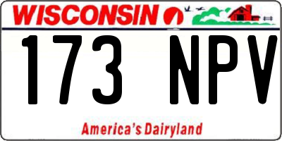 WI license plate 173NPV