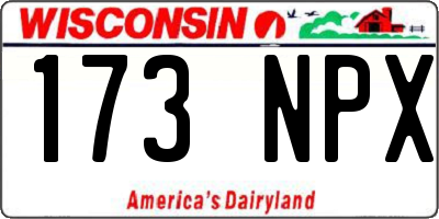 WI license plate 173NPX
