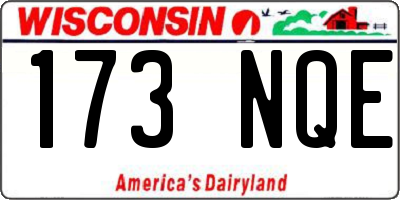 WI license plate 173NQE