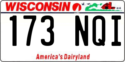 WI license plate 173NQI