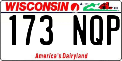 WI license plate 173NQP
