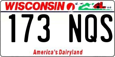 WI license plate 173NQS