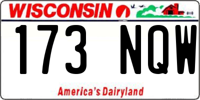 WI license plate 173NQW
