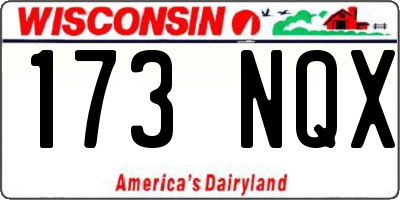 WI license plate 173NQX