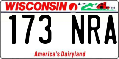 WI license plate 173NRA