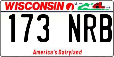 WI license plate 173NRB