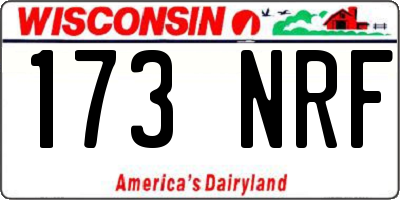 WI license plate 173NRF
