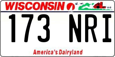 WI license plate 173NRI