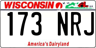 WI license plate 173NRJ