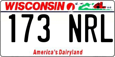 WI license plate 173NRL