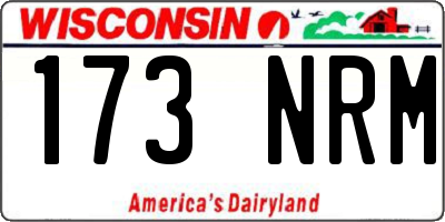 WI license plate 173NRM