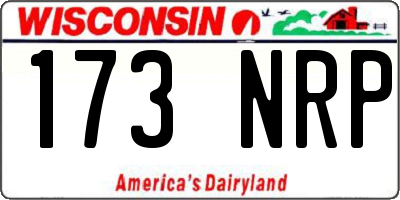 WI license plate 173NRP