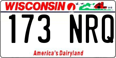 WI license plate 173NRQ